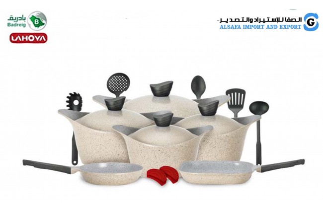 Lahoya cream granite set 17 pieces